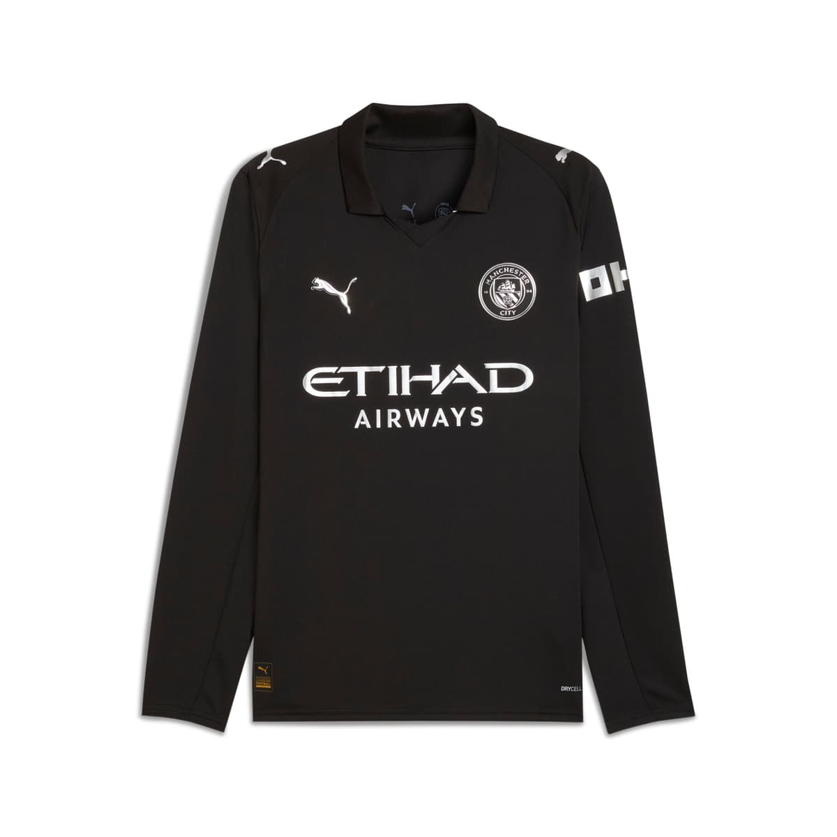 PUMA Manchester City 25/26 uitshirt met lange mouw voor Heren, Zwart, Maat XL