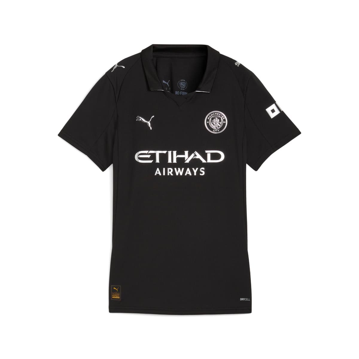 PUMA Manchester City 25/26 uitshirt voor Dames, Zwart, Maat S