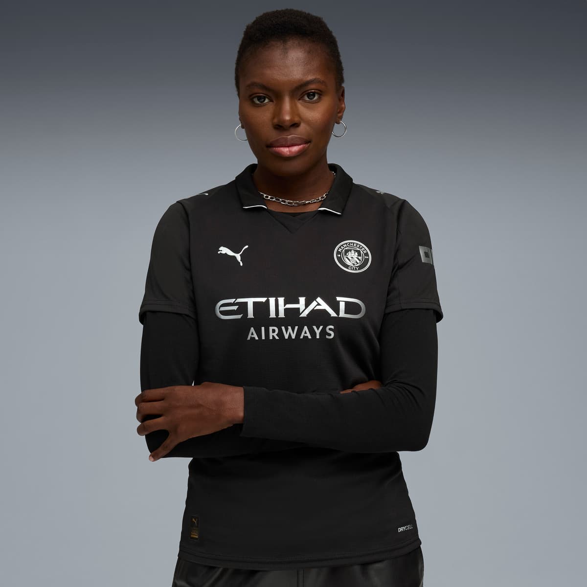 PUMA Manchester City 25/26 uitshirt voor Dames, Zwart, Maat S thumbnail 7