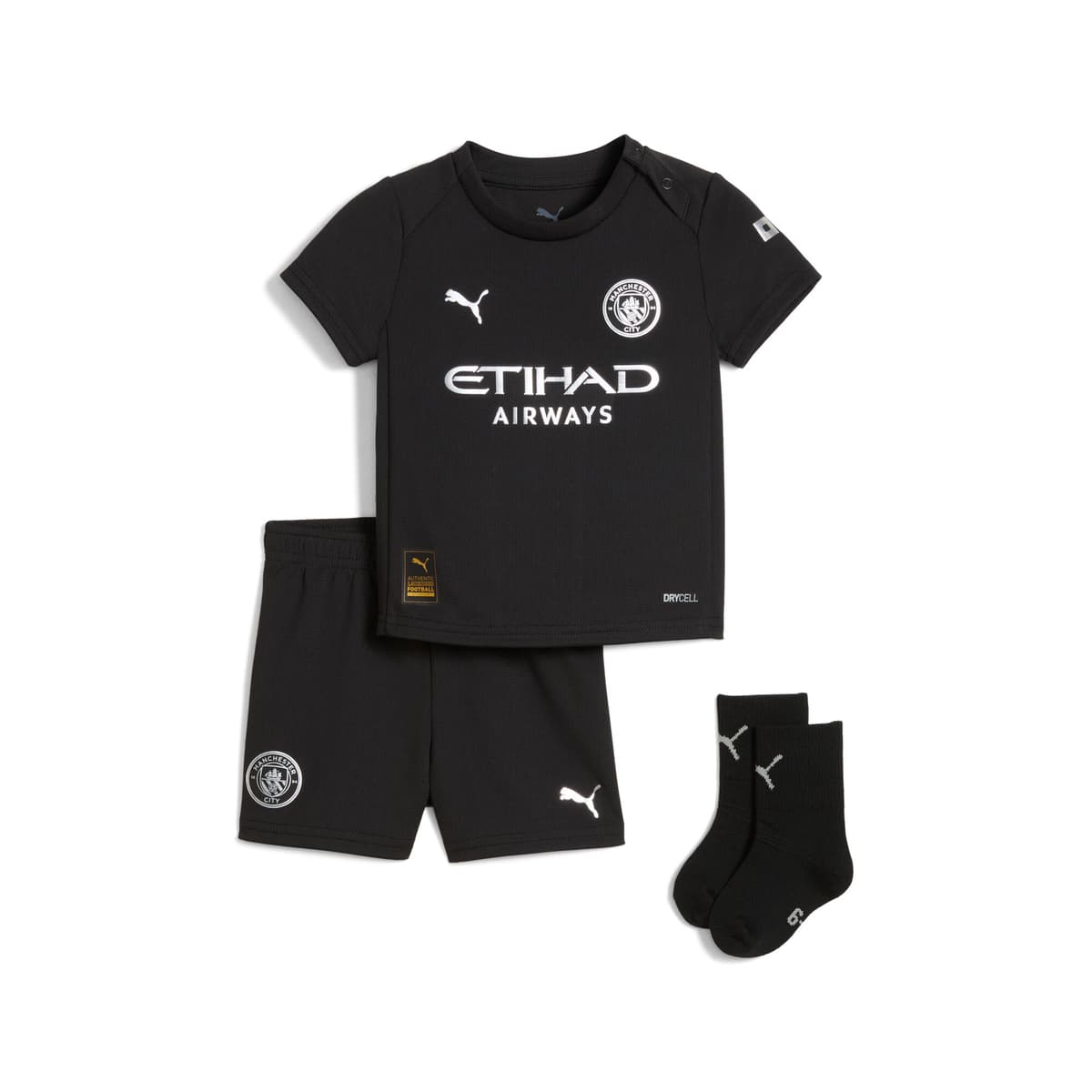 PUMA Manchester City 25/26 mini-uittenue, Zwart, Maat 12-18M