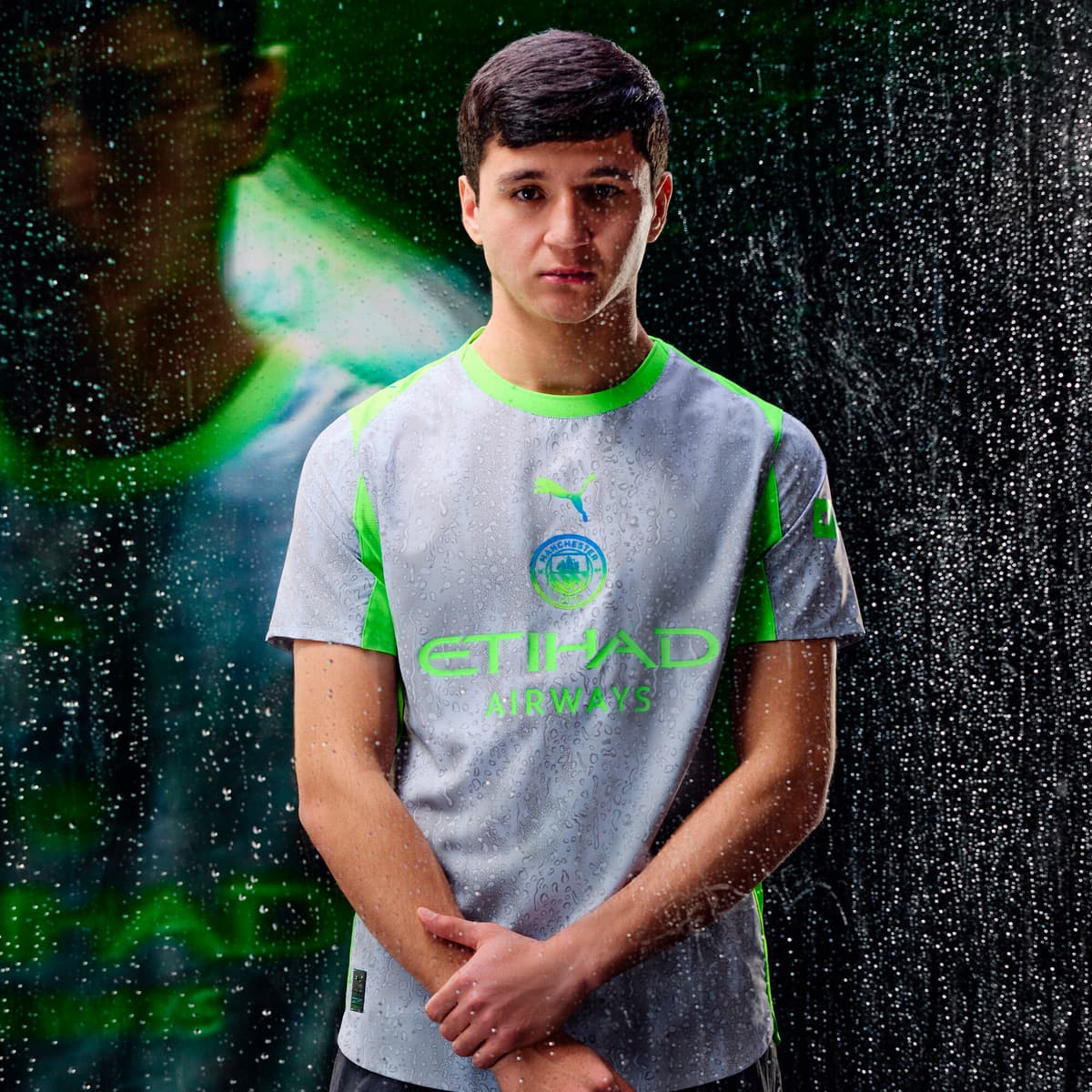 PUMA Manchester City 25/26 derde shirt voor Heren, Groen, Maat XXL thumbnail 2