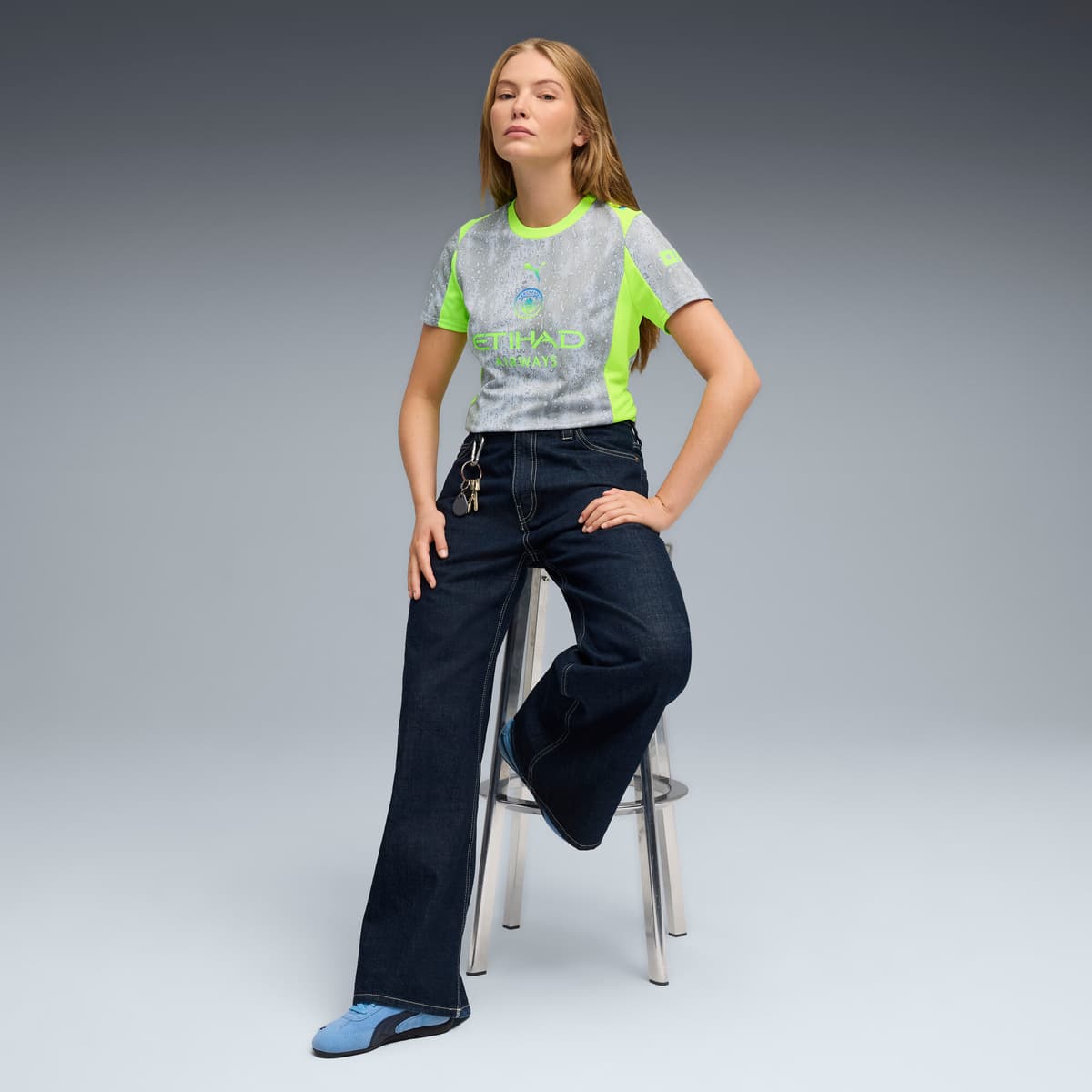 PUMA Manchester City 25/26 derde shirt voor Dames, Groen, Maat XXS thumbnail 4