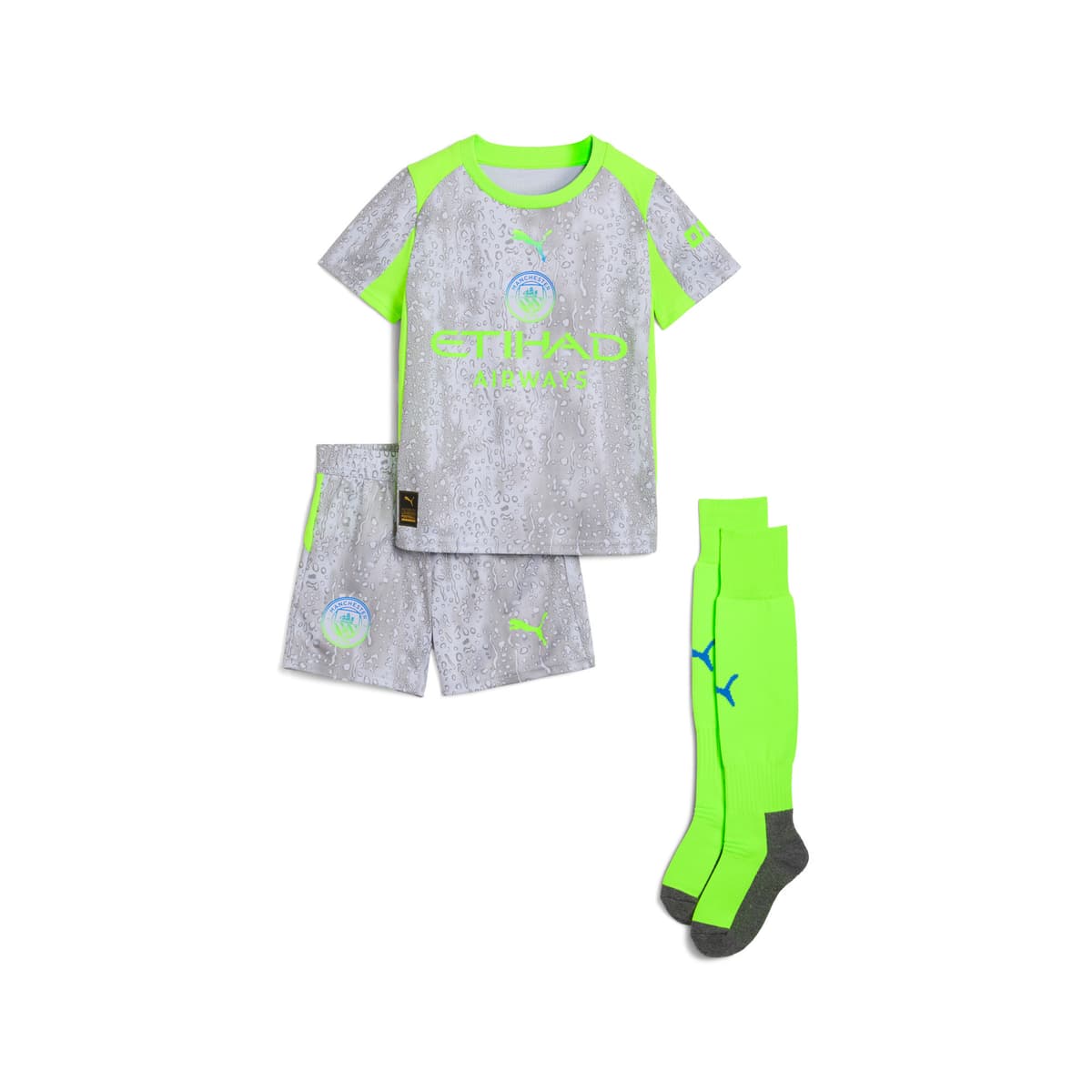 PUMA Manchester City 25/26 derde minitenue, Groen, Maat 4-5Y
