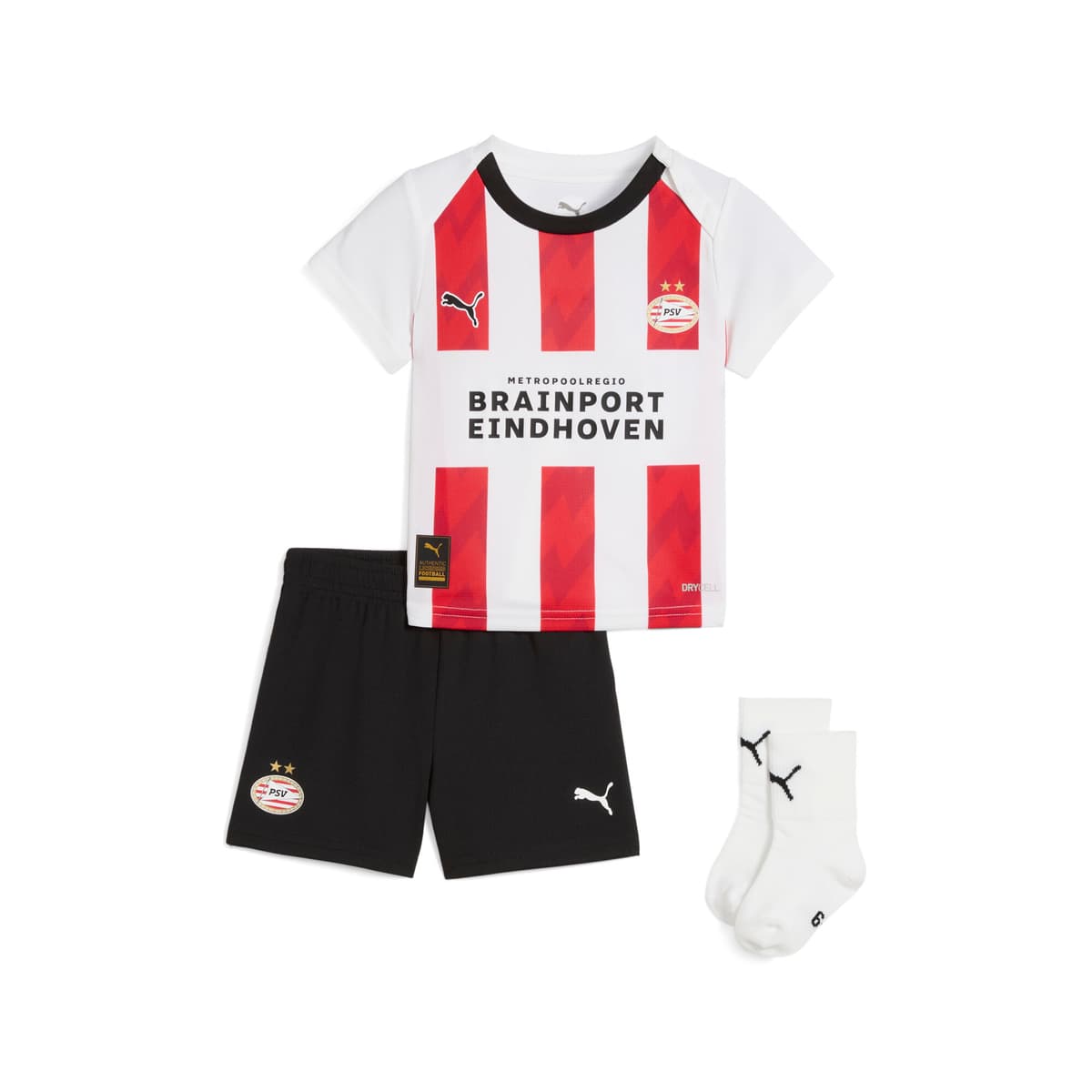 PUMA PSV Eindhoven 25/26 baby-thuistenue, Rood/Wit, Maat 4-6M