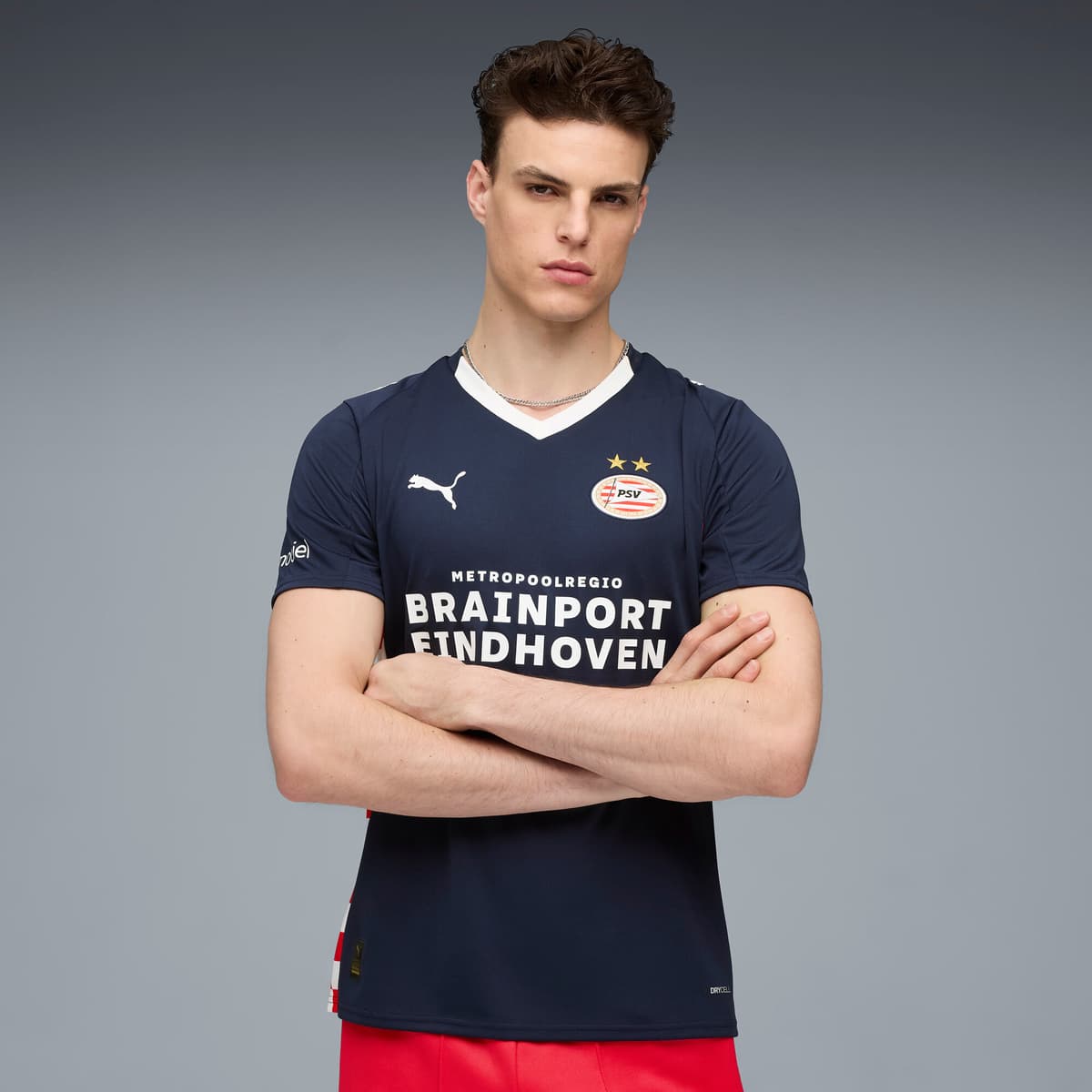 PUMA PSV Eindhoven 25/26 uitshirt voor Heren, Blauw/Wit, Maat XXL thumbnail 6