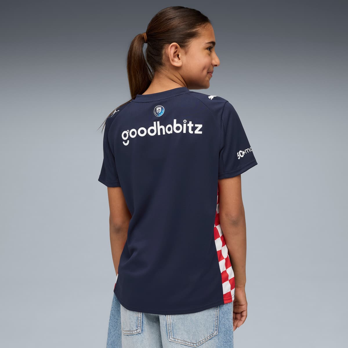 PUMA PSV Eindhoven 25/26 uitshirt, Blauw/Wit, Maat 9-10Y thumbnail 4