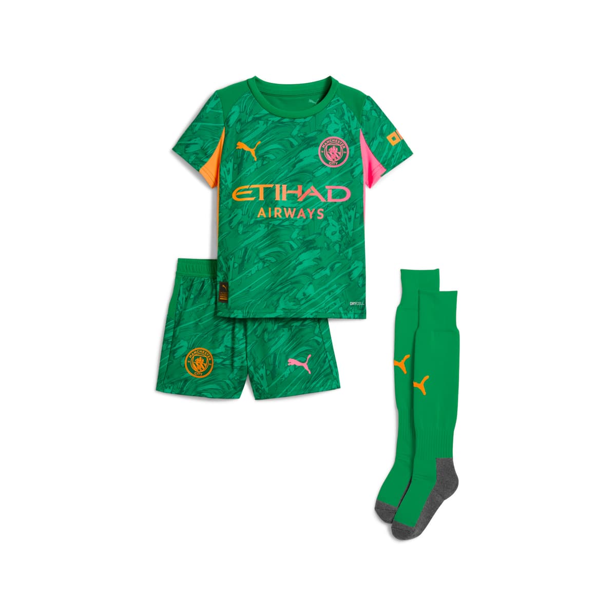 PUMA Manchester City 25/26 mini-keeperstenue, Groen, Maat 5-6Y