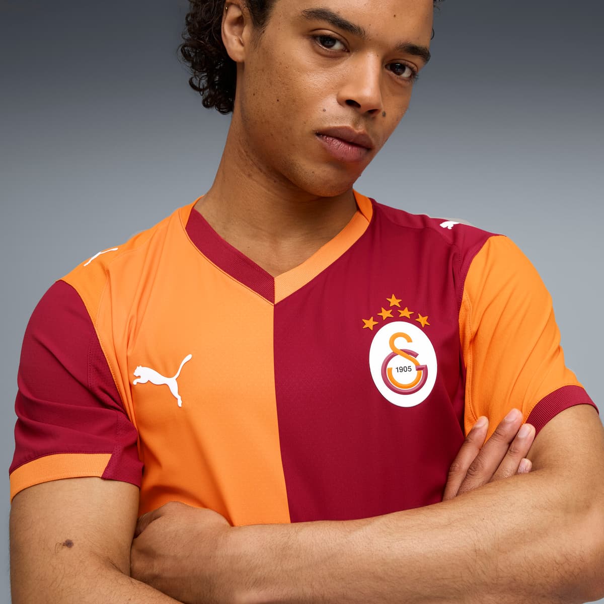 PUMA Galatasaray SK 25/26 Authentic thuisshirt voor Heren, Rood/Oranje, Maat XS thumbnail 5