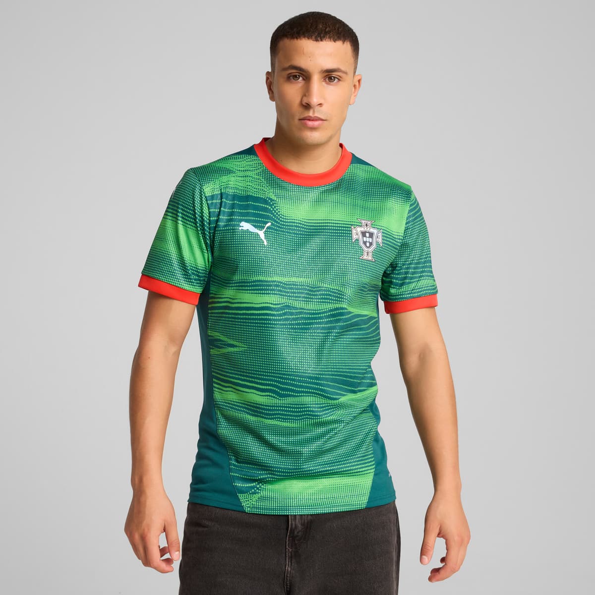 PUMA Portugal Esportsshirt voor Heren, Groen, Maat 3XL