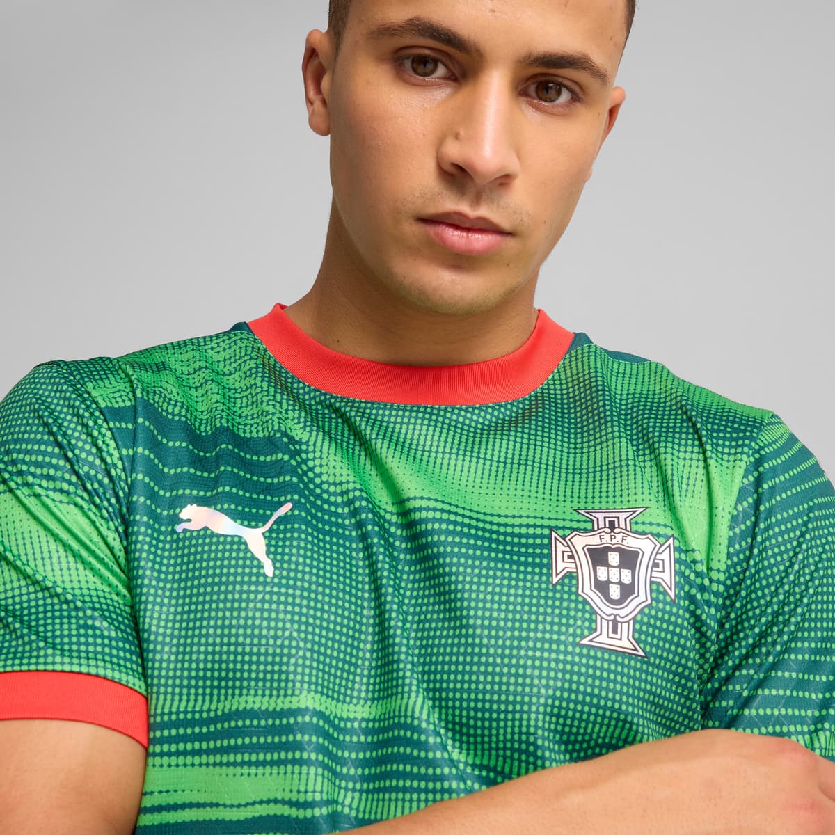 PUMA Portugal Esportsshirt voor Heren, Groen, Maat 3XL thumbnail 7