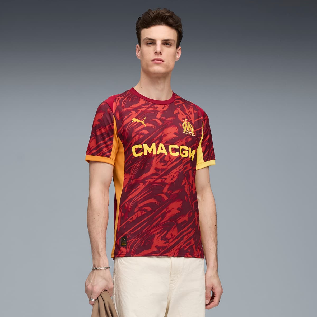 PUMA Olympique de Marseille 25/26 keepersshirt voor Heren, Geel, Maat XXL thumbnail 4