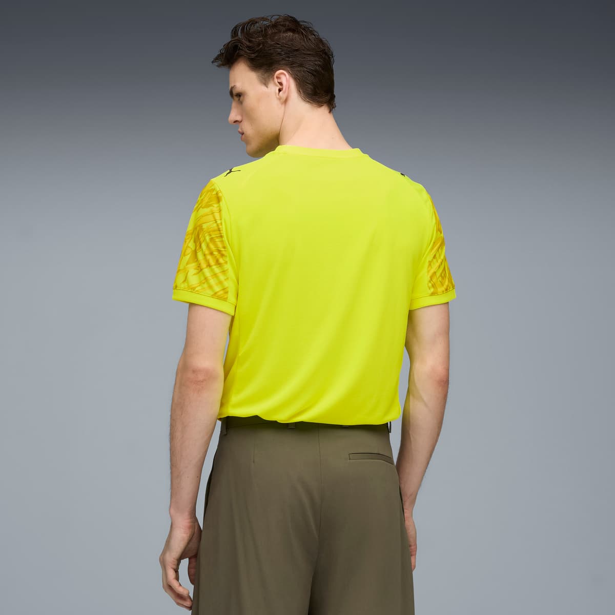 PUMA Olympique de Marseille 25/26 keepersshirt voor Heren, Zwart/Geel, Maat S thumbnail 3