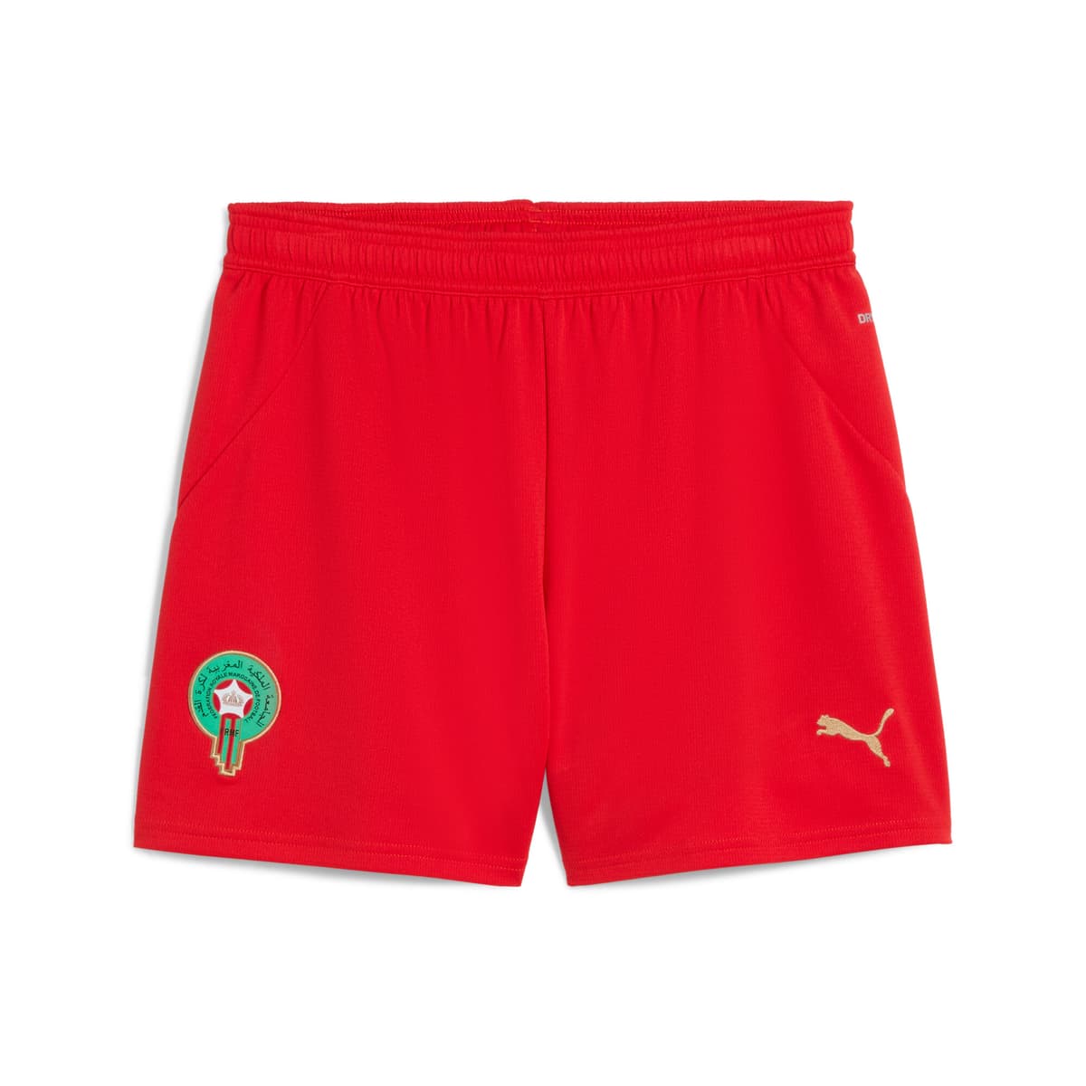 PUMA Marokko 2025 short voor Dames, Groen/Rood, Maat L thumbnail 3