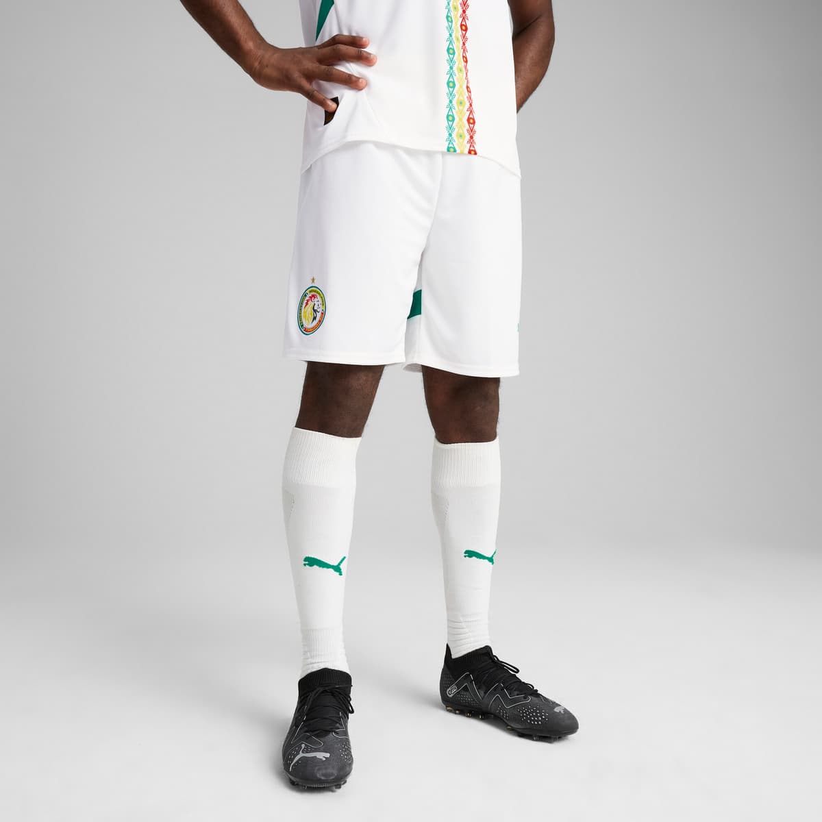 PUMA Senegal 2025 short voor Heren, Groen/Wit, Maat M