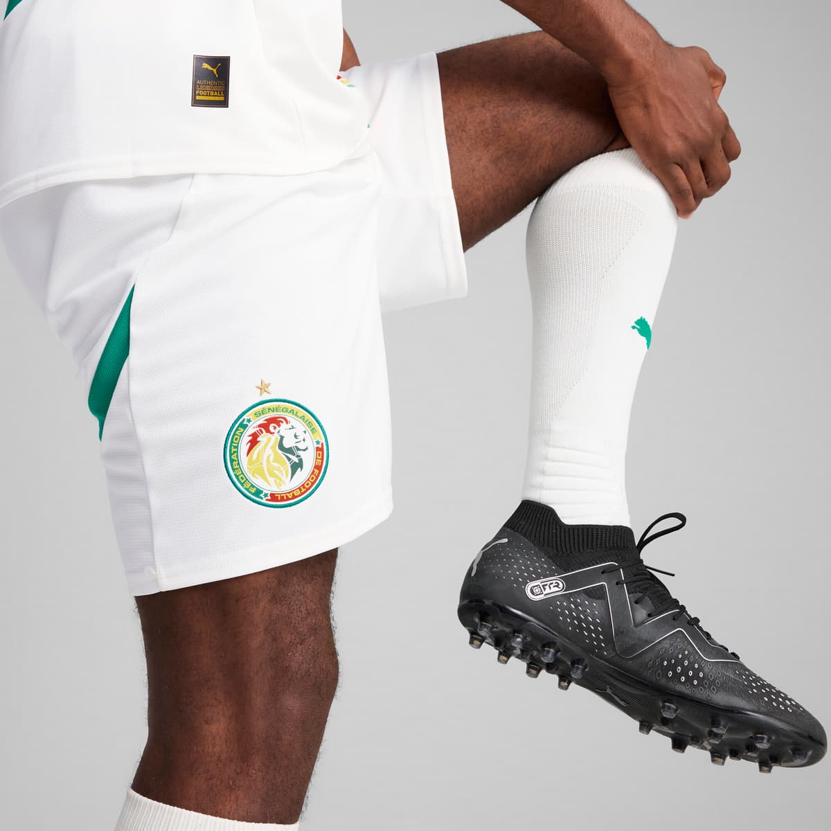 PUMA Senegal 2025 short voor Heren, Groen/Wit, Maat M thumbnail 4