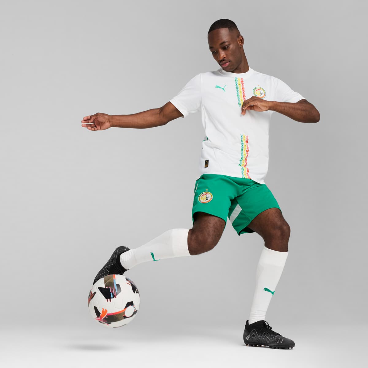 PUMA Senegal 2025 short voor Heren, Groen/Wit, Maat 3XL thumbnail 6