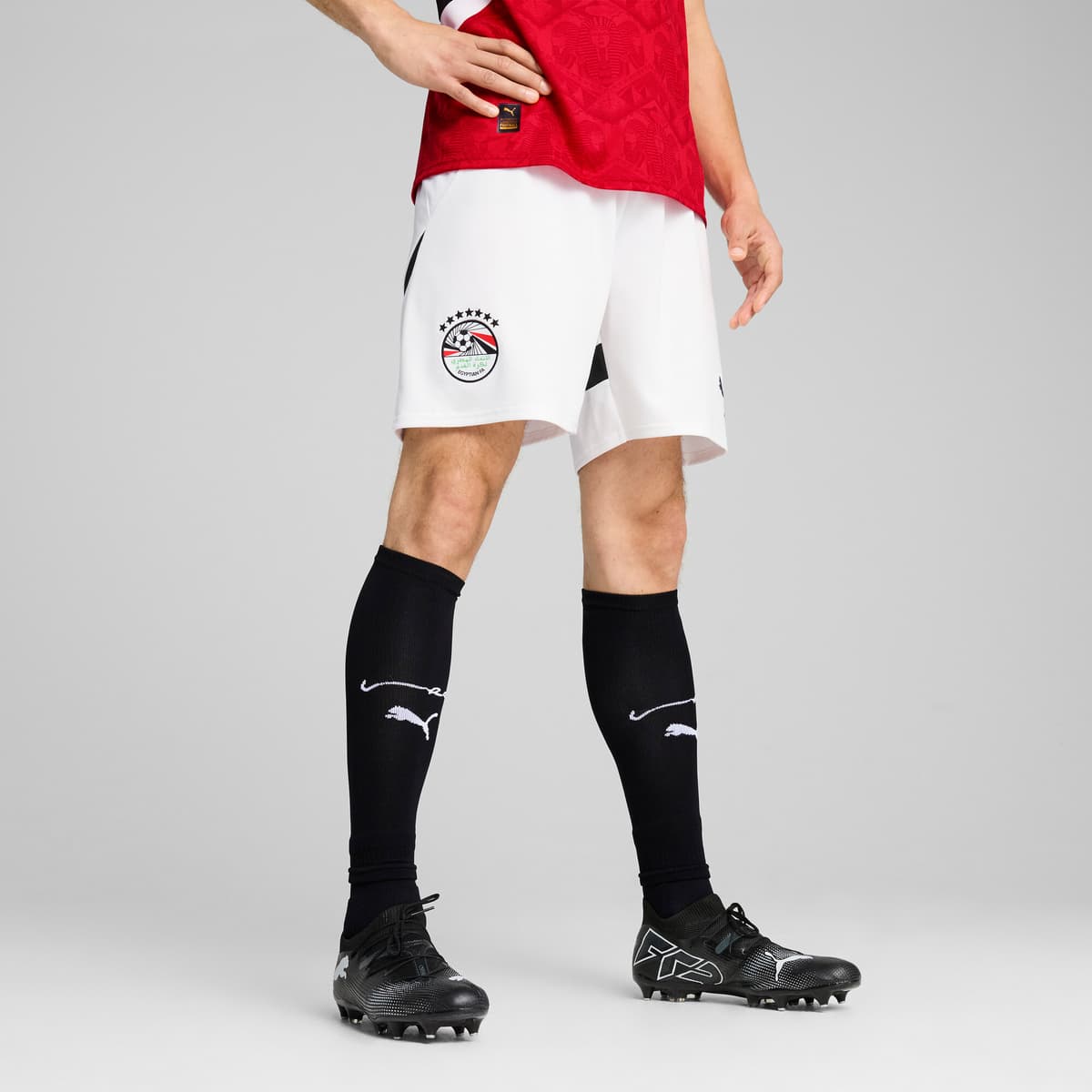 PUMA Egypte 2025 short voor Heren, Zwart/Wit, Maat XS thumbnail 6