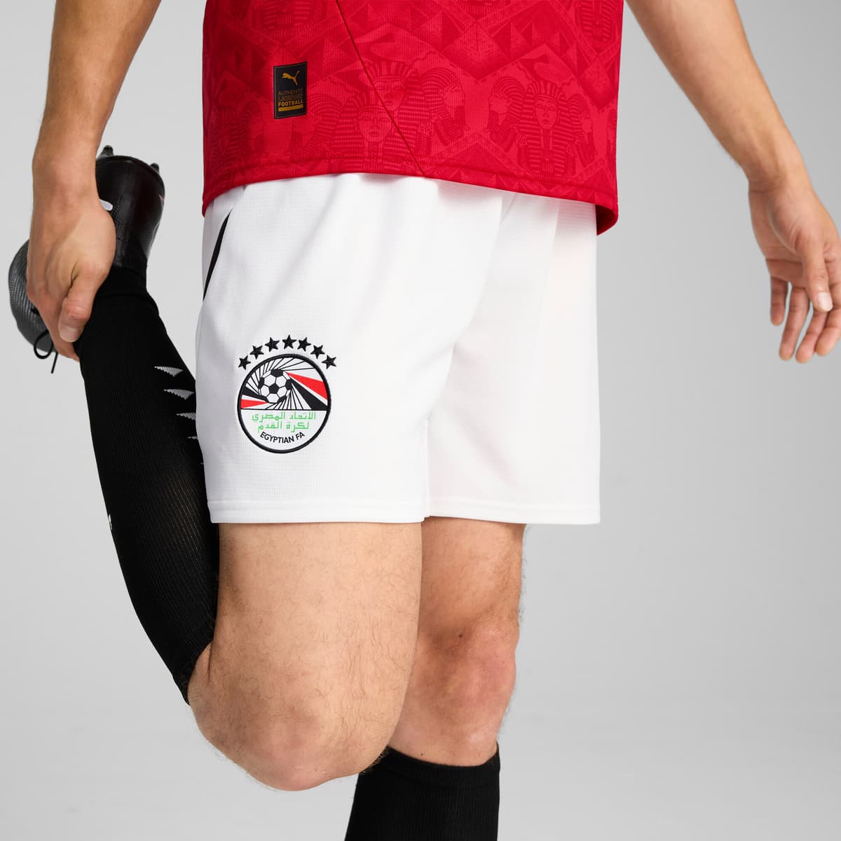 PUMA Egypte 2025 short voor Heren, Zwart/Wit, Maat XS thumbnail 2