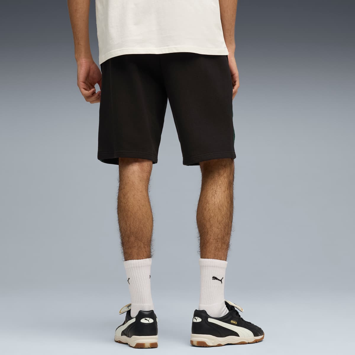 PUMA Borussia MÃ¶nchengladbach KING short voor Heren, Zwart/Goud, Maat XS thumbnail 3