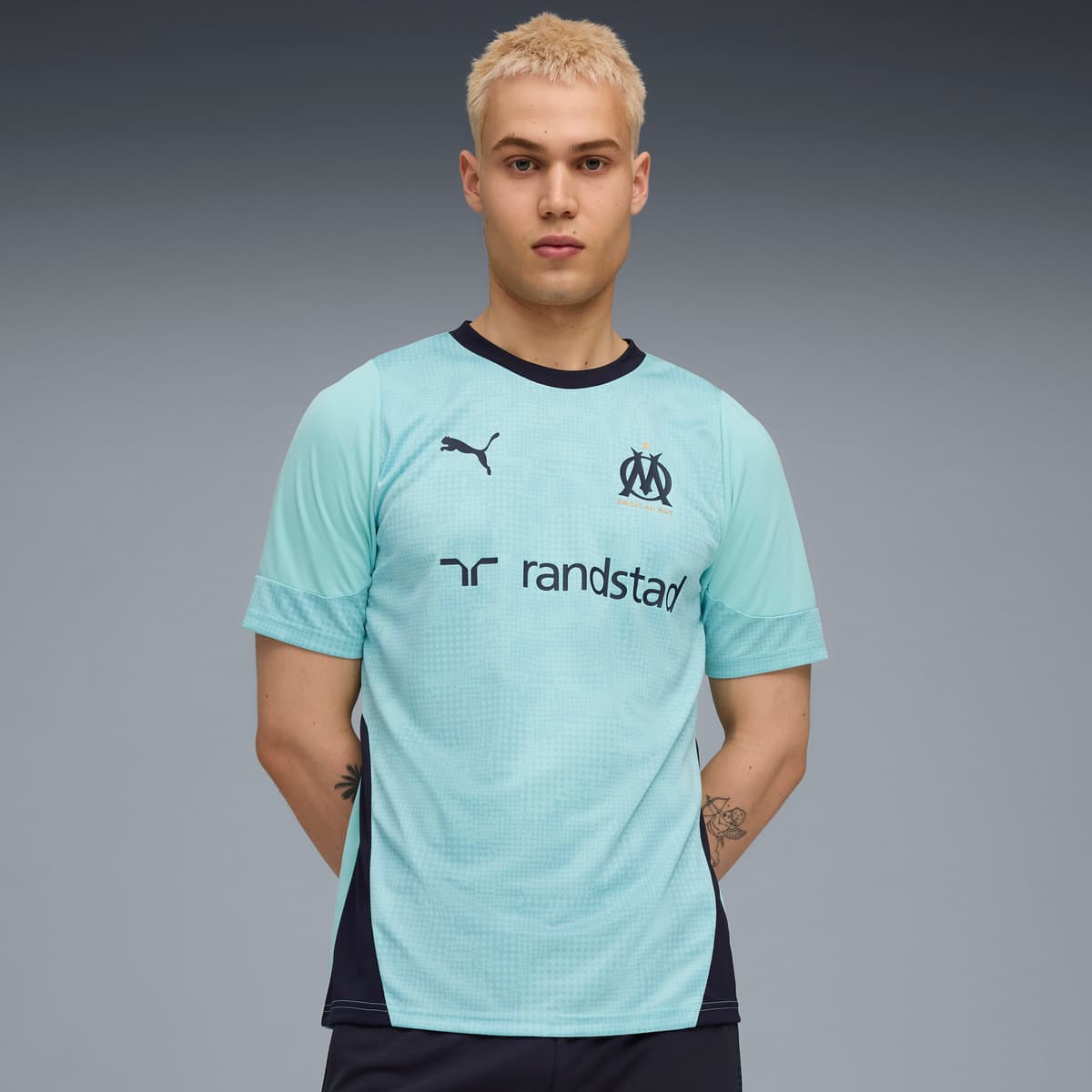 PUMA Olympique de Marseille trainingsshirt voor Heren, Blauw, Maat 3XL thumbnail 6
