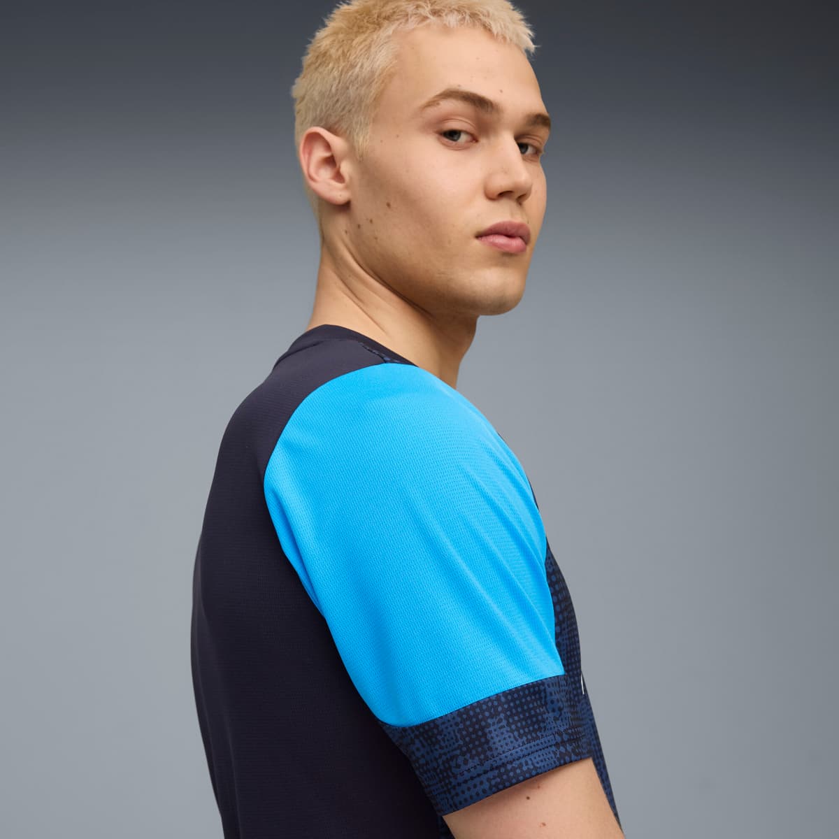 PUMA Olympique de Marseille trainingsshirt voor Heren, Blauw, Maat L thumbnail 2