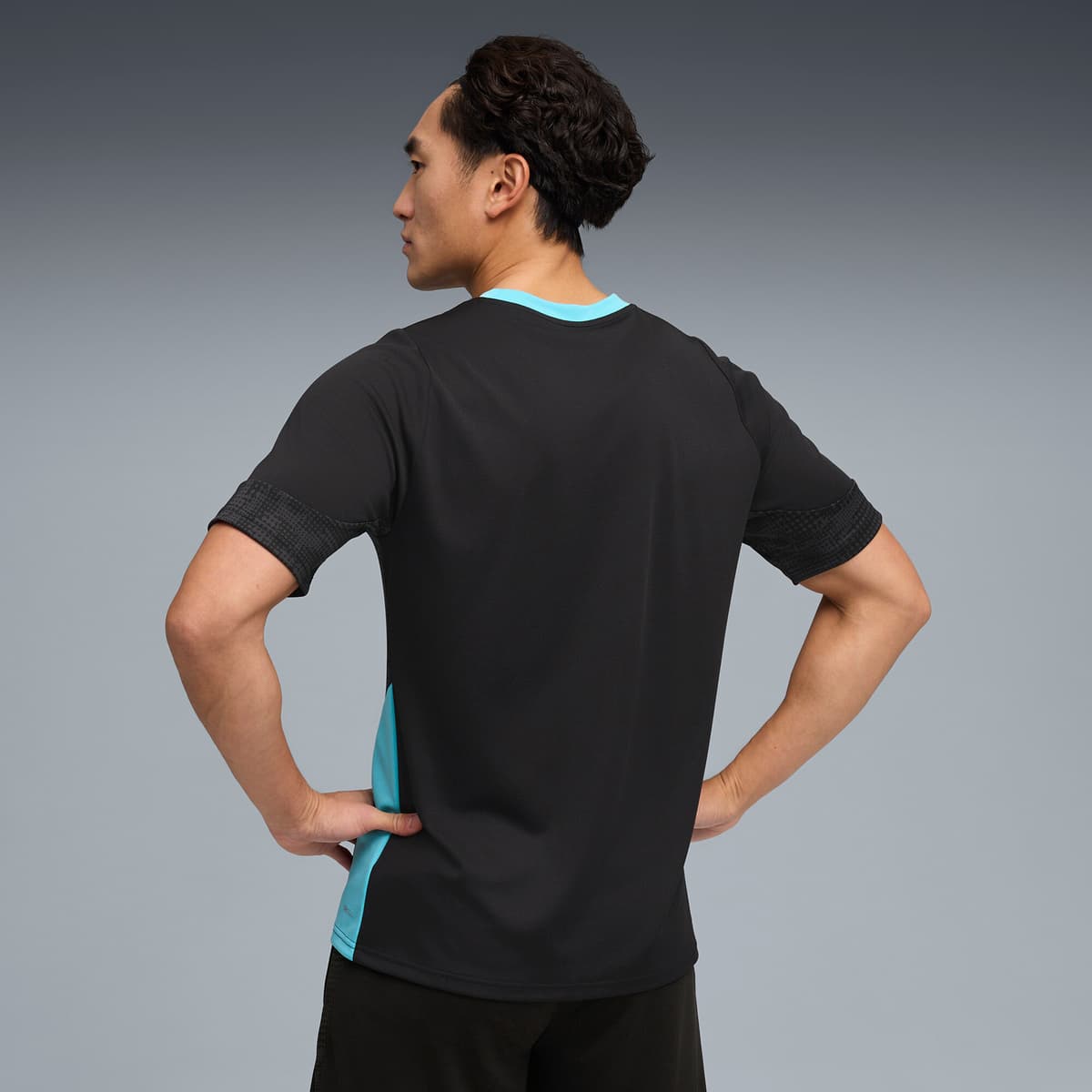 PUMA Olympique de Marseille trainingsshirt voor Heren, Zwart, Maat M thumbnail 3