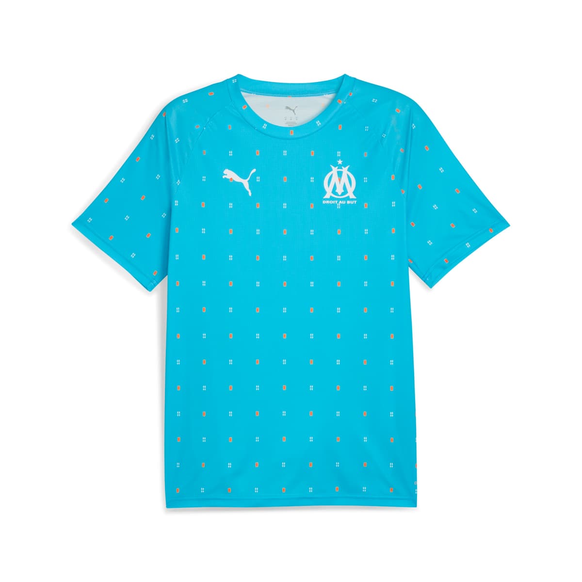 PUMA Olympique de Marseille prematch-shirt voor Heren, Blauw/Wit, Maat XL