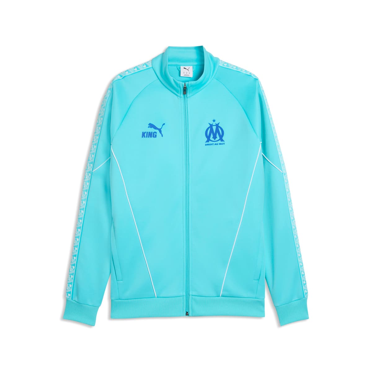 PUMA Olympique de Marseille KING Anthem jack voor Heren, Wit, Maat XXL thumbnail 3