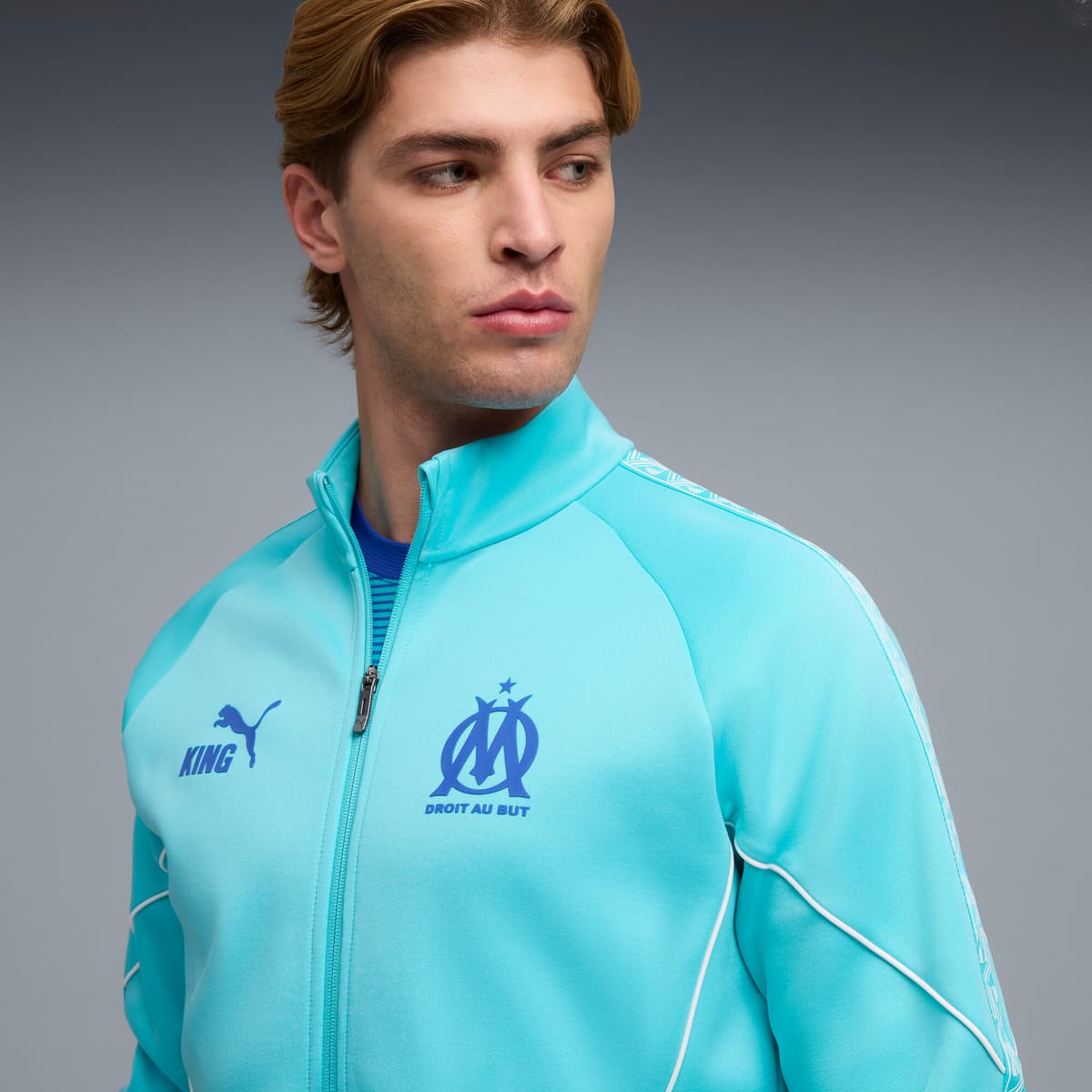 PUMA Olympique de Marseille KING Anthem jack voor Heren, Wit, Maat XXL thumbnail 7