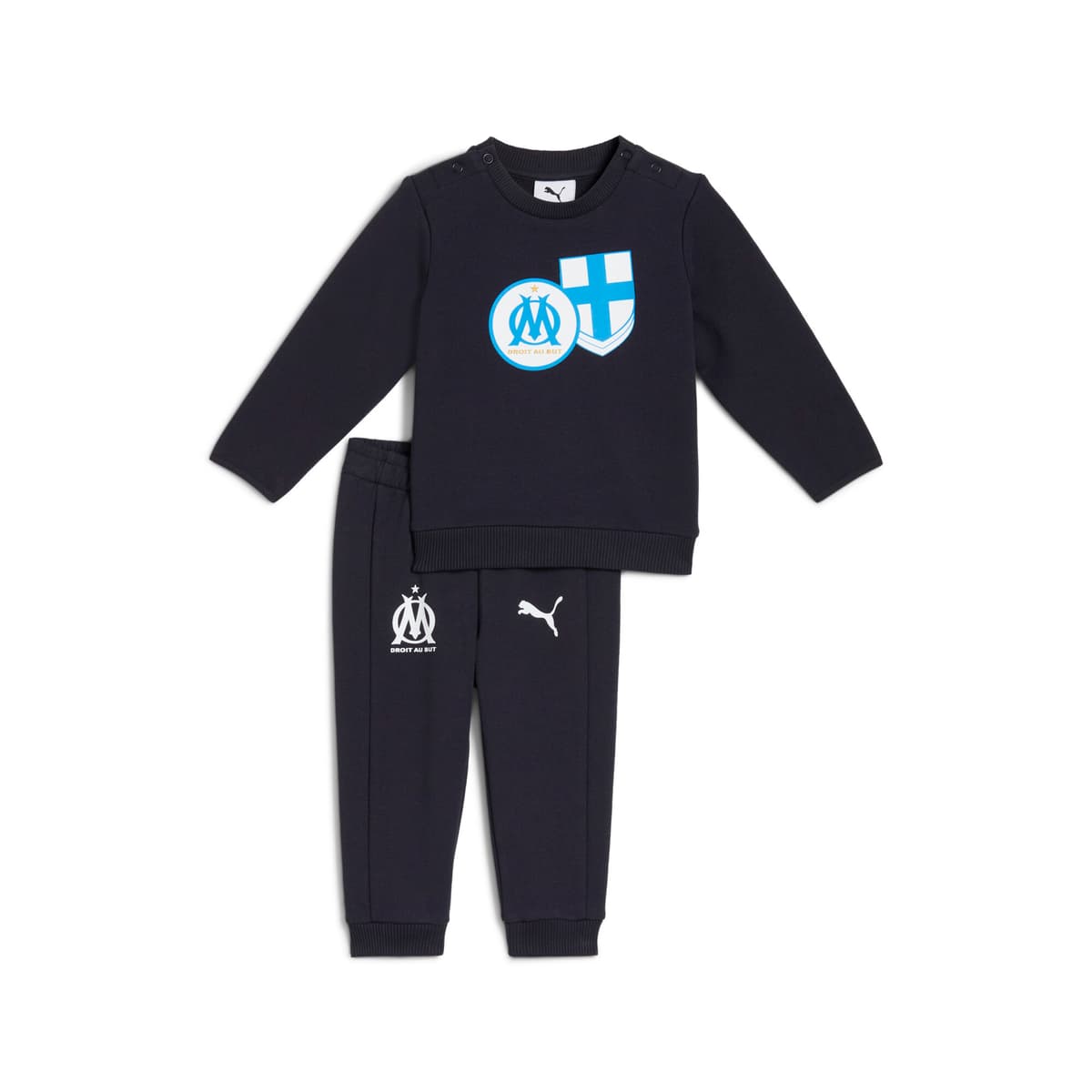 PUMA Olympique de Marseille FtblCulture trainingspak, Blauw/Wit, Maat 6-9M