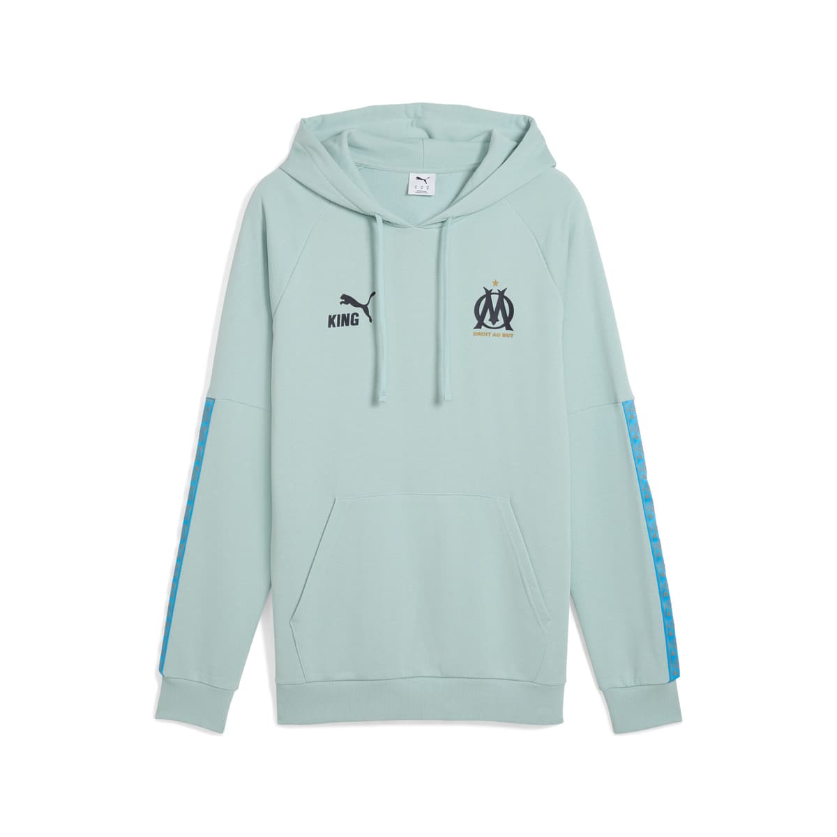 PUMA Olympique de Marseille KING hoodie voor Heren, Blauw, Maat XL