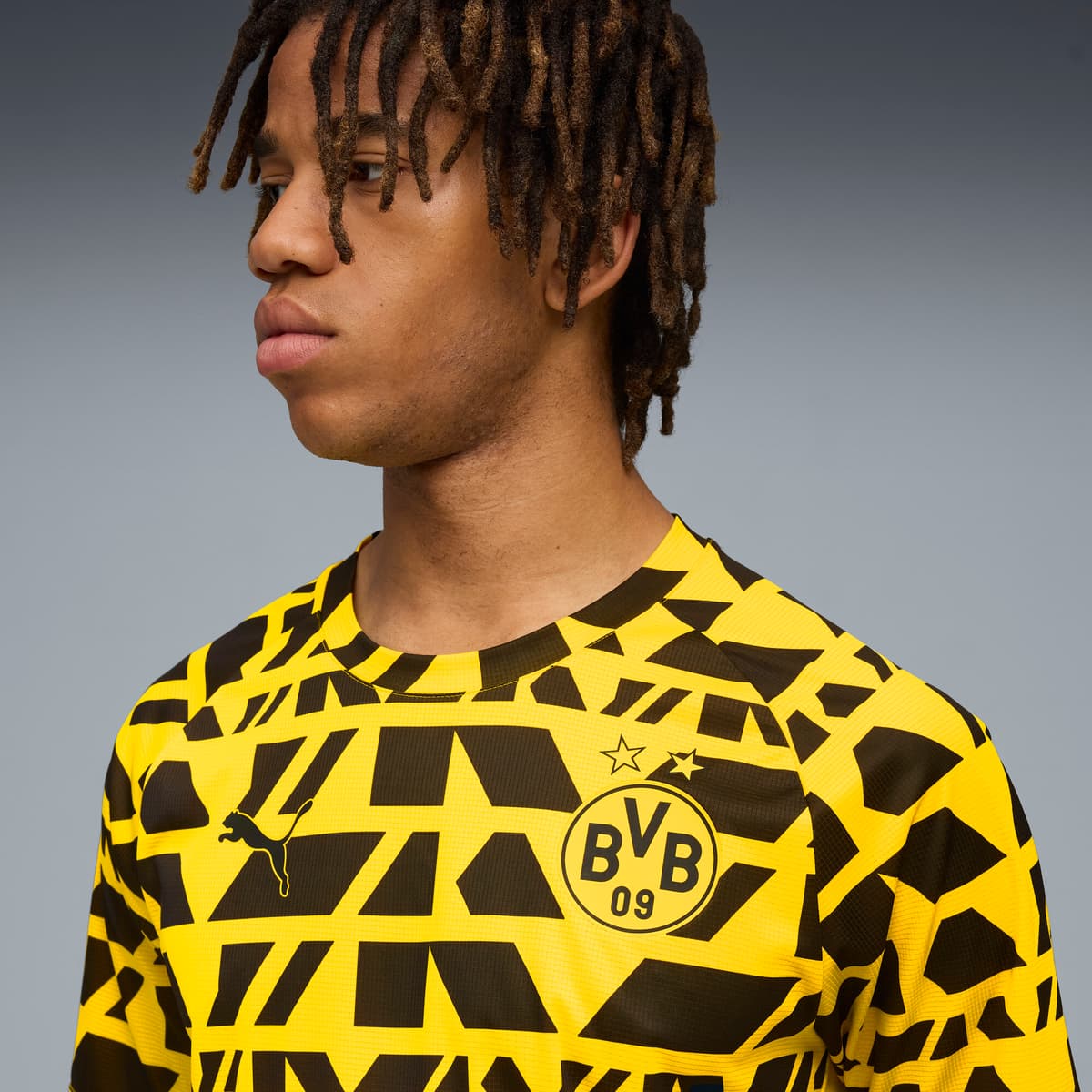 PUMA Borussia Dortmund pre-match shirt voor Heren, Zwart/Geel, Maat XS thumbnail 5