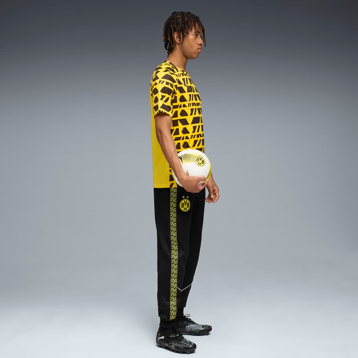 PUMA Borussia Dortmund pre-match shirt voor Heren, Zwart/Geel, Maat XS thumbnail 4