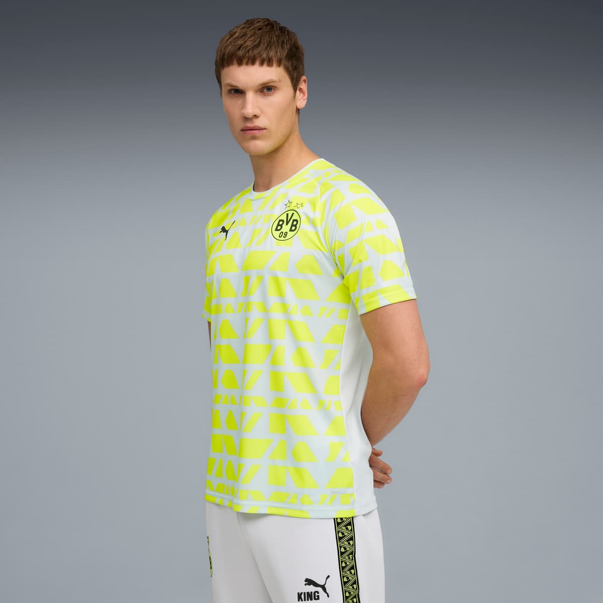 PUMA Borussia Dortmund pre-match shirt voor Heren, Geel/Zilver, Maat M thumbnail 6