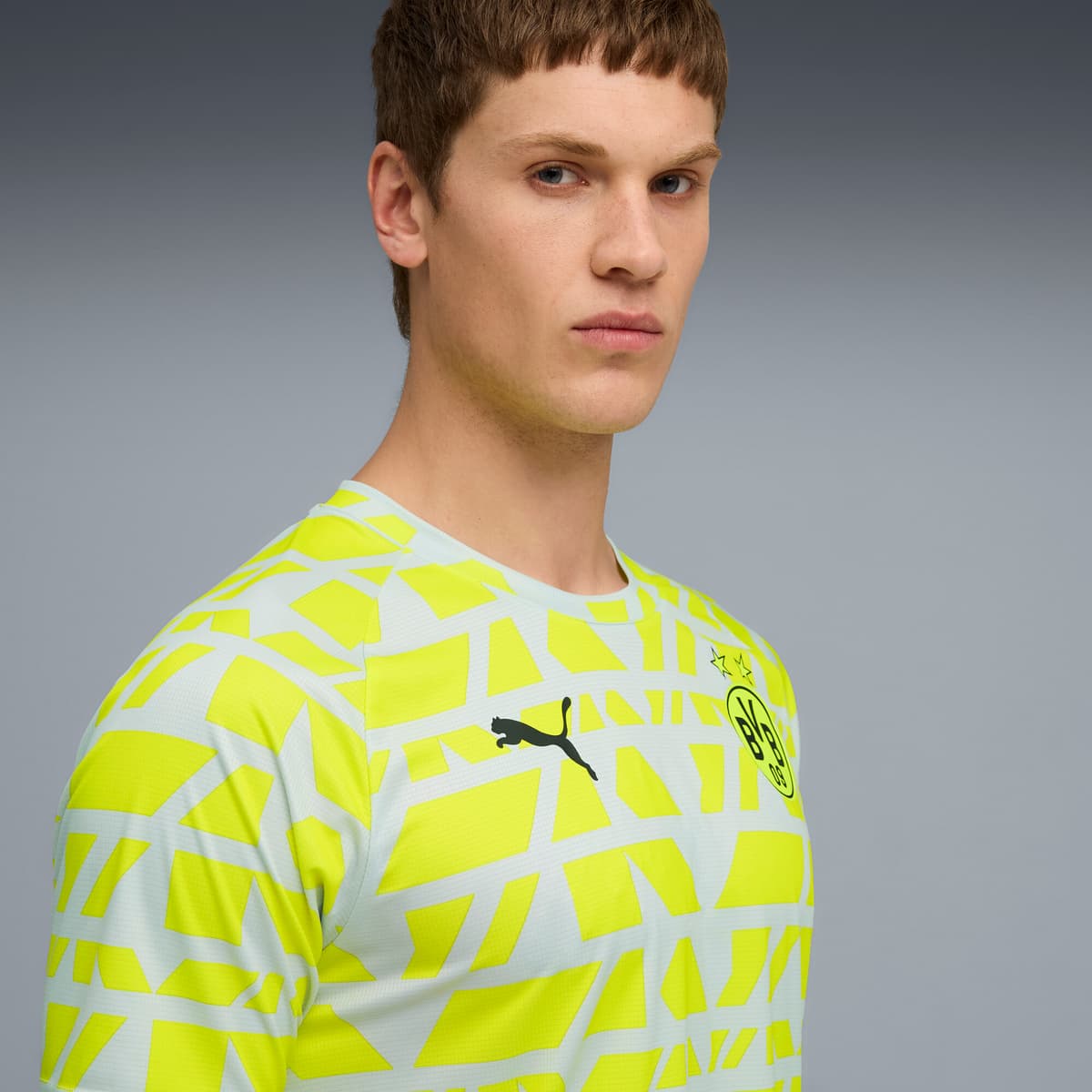 PUMA Borussia Dortmund pre-match shirt voor Heren, Geel/Zilver, Maat M thumbnail 5