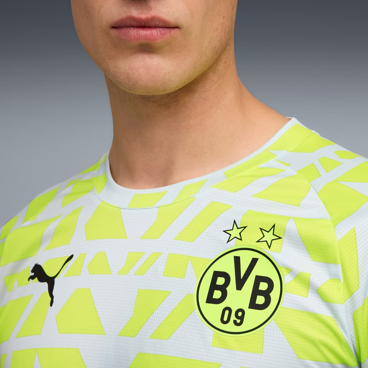 PUMA Borussia Dortmund pre-match shirt voor Heren, Geel/Zilver, Maat M thumbnail 2