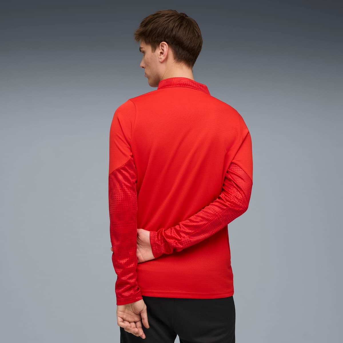 PUMA Stade Rennais FC trainingstop met kwartrits voor Heren, Rood/Zilver, Maat XS thumbnail 3