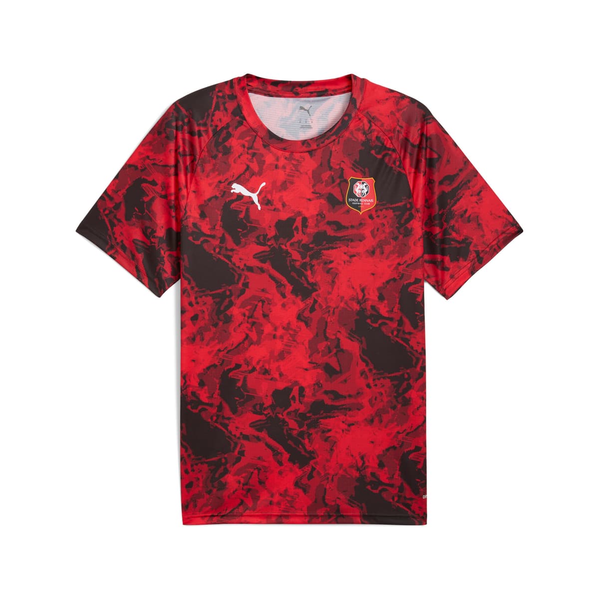 PUMA Stade Rennais FC pre-match shirt voor Heren, Zwart/Rood, Maat XXL