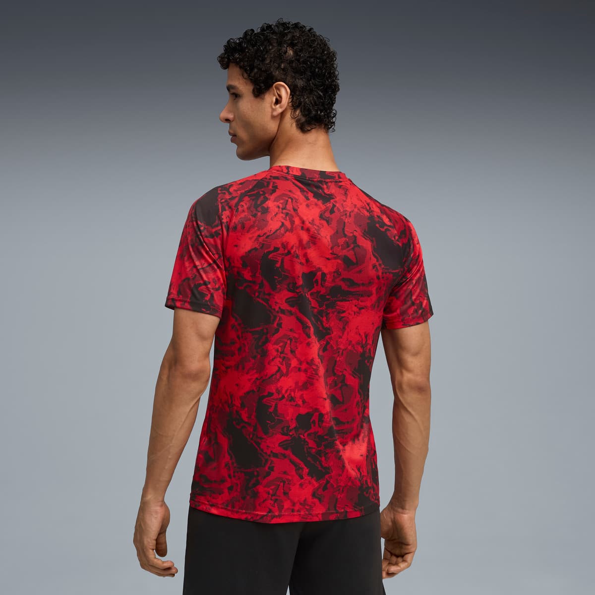 PUMA Stade Rennais FC pre-match shirt voor Heren, Zwart/Rood, Maat XXL thumbnail 3