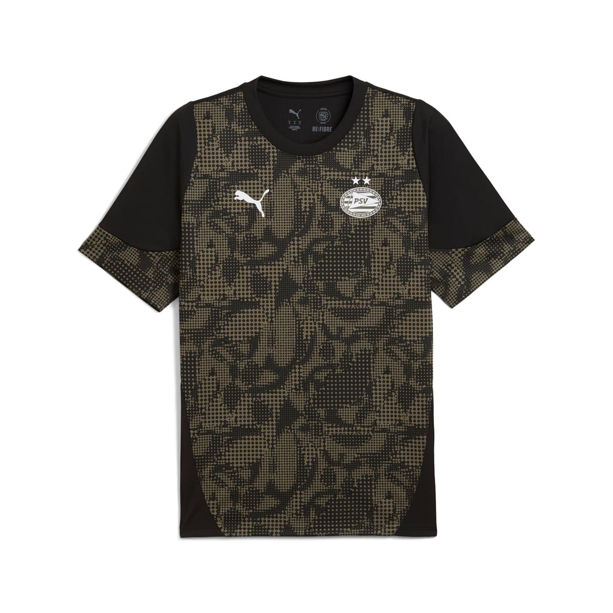 PUMA PSV Eindhoven trainingsshirt voor Heren, Groen/Zwart, Maat M