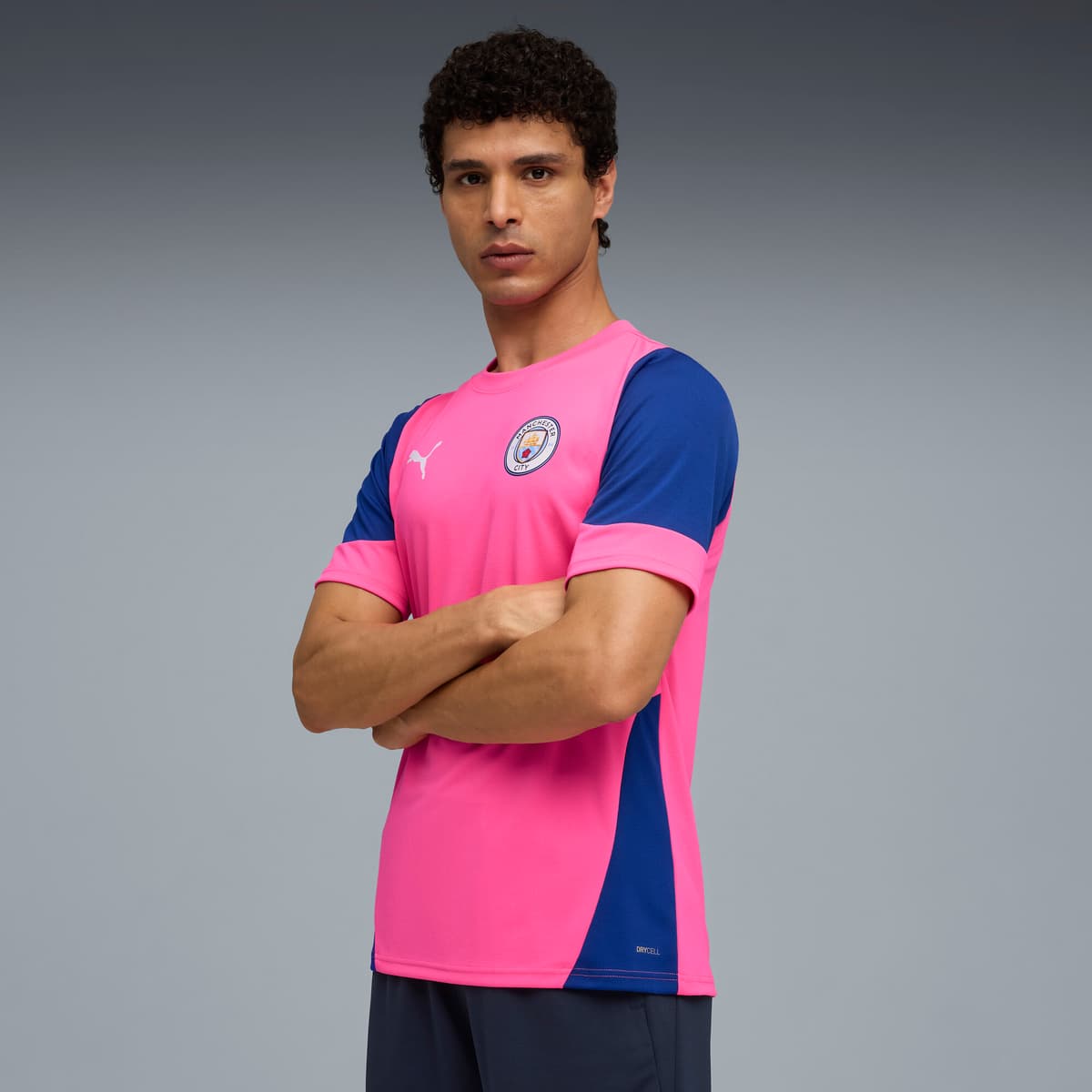 PUMA Manchester City trainingsshirt voor Heren, Blauw/Roze, Maat 3XL thumbnail 6