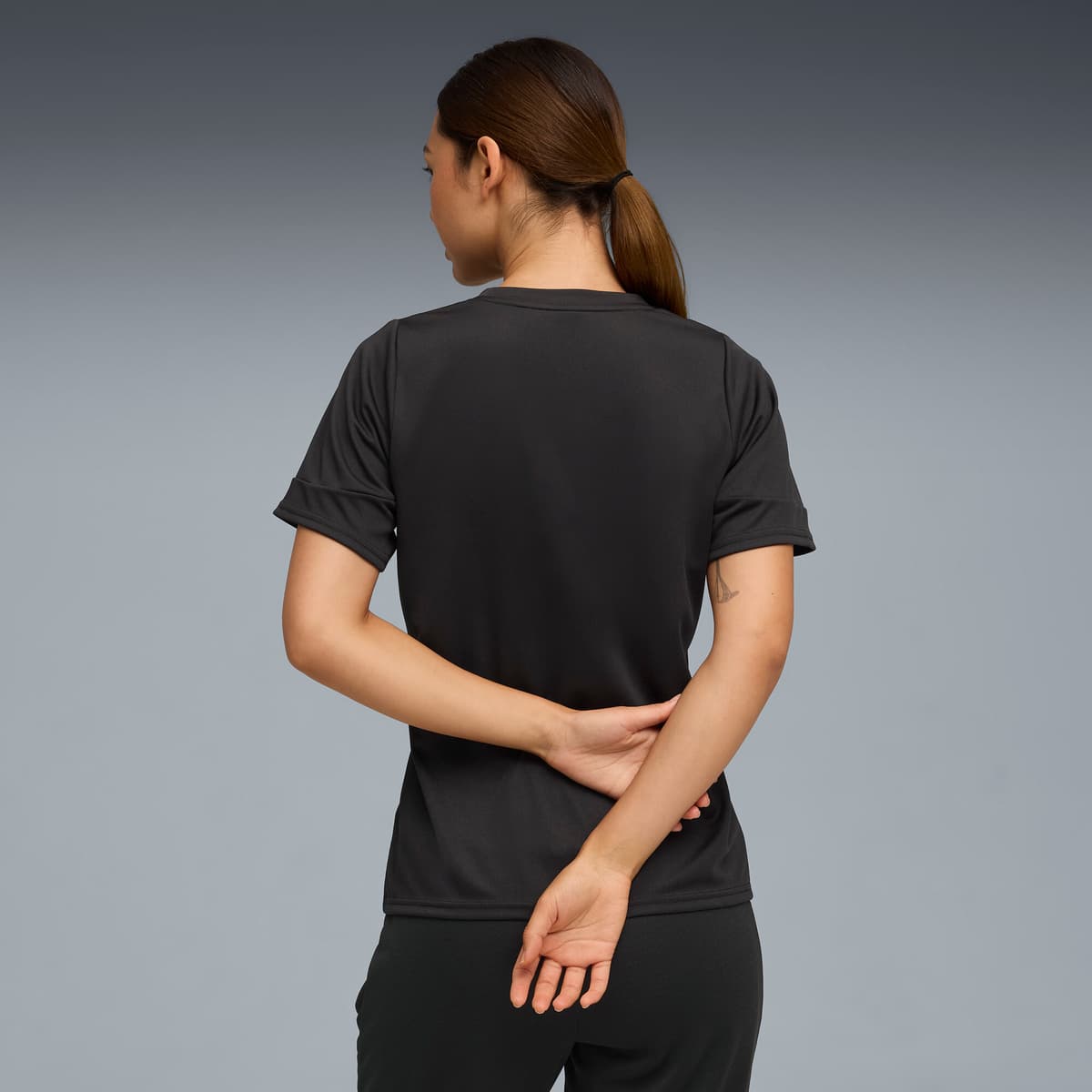 PUMA Manchester City trainingsshirt voor Dames, Zwart/Zilver, Maat XS thumbnail 3