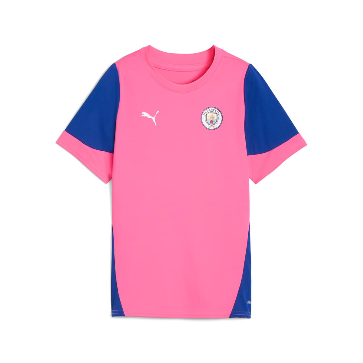 PUMA Manchester City trainingsshirt voor Dames, Blauw/Roze, Maat XS