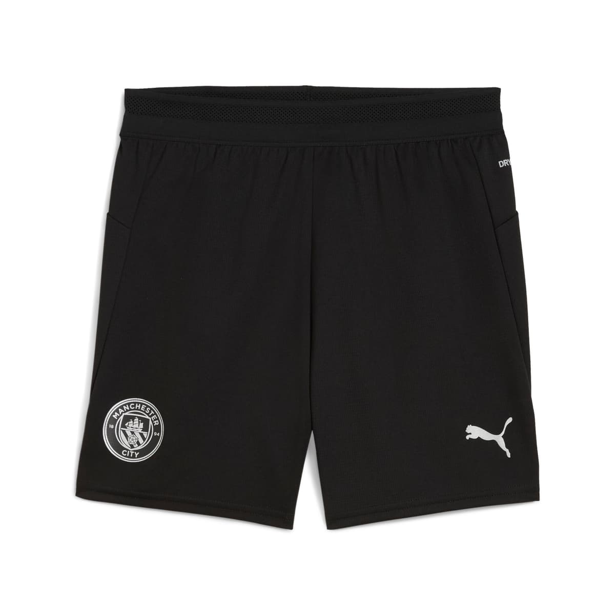 PUMA Manchester City trainingsshort, Zwart/Zilver, Maat 9-10Y thumbnail 3