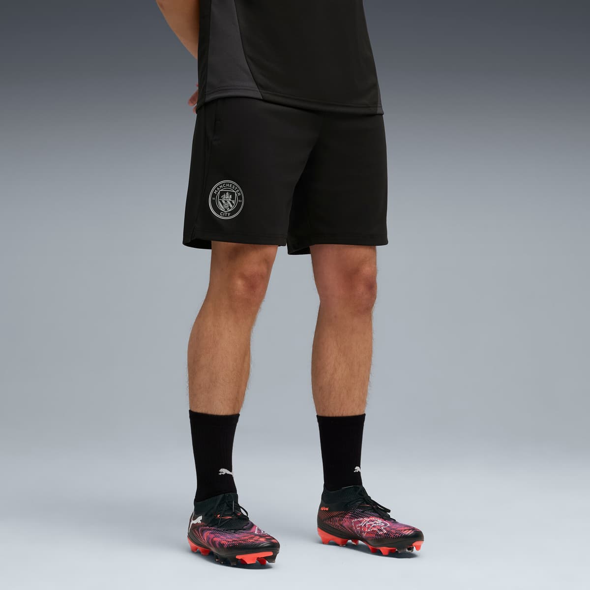 PUMA Manchester City trainingsshort voor Heren, Zwart/Zilver, Maat 3XL thumbnail 6