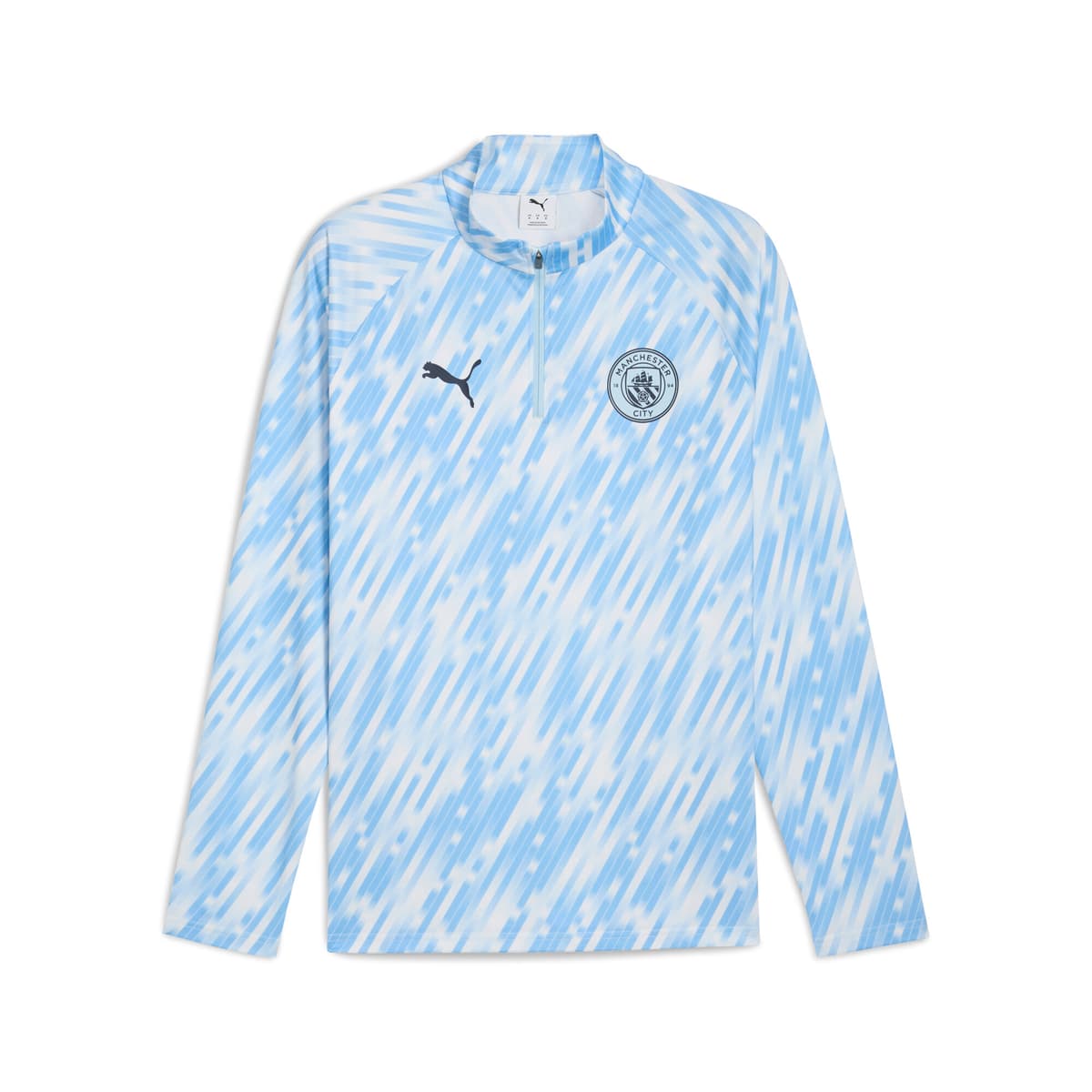 PUMA Manchester City top met kwartrits voor Heren, Zilver, Maat L