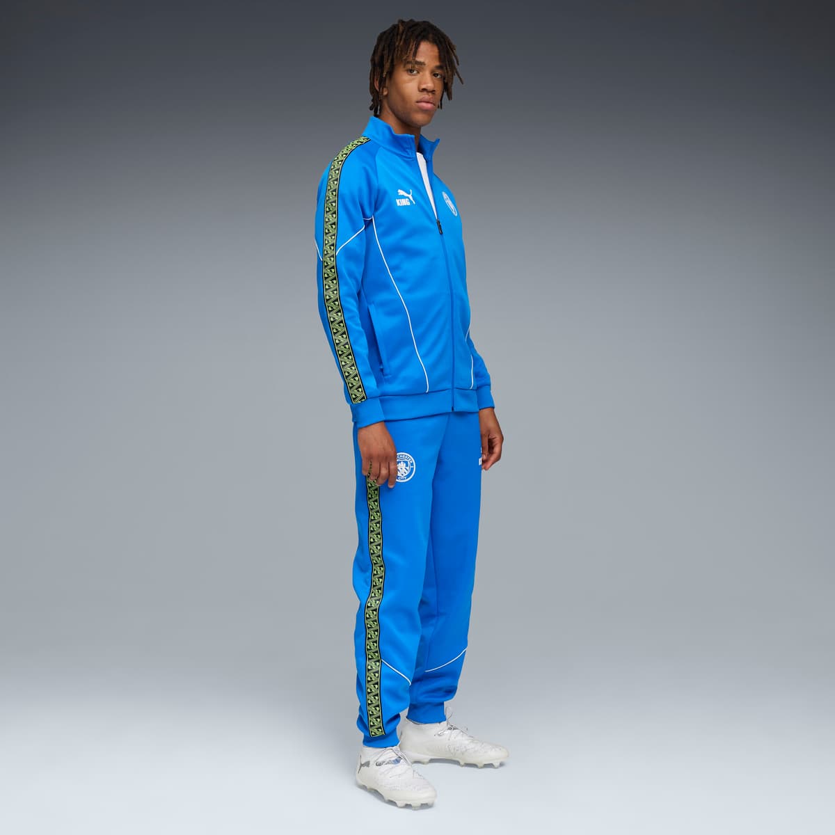 PUMA Manchester City KING Anthem jack voor Heren, Blauw/Groen, Maat L thumbnail 6