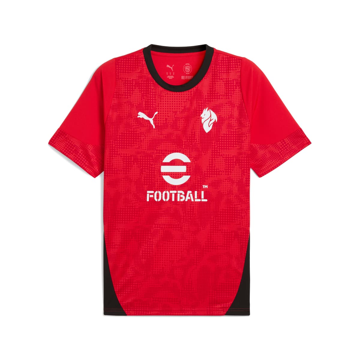 PUMA AC Milan trainingsshirt voor Heren, Zwart/Rood, Maat S