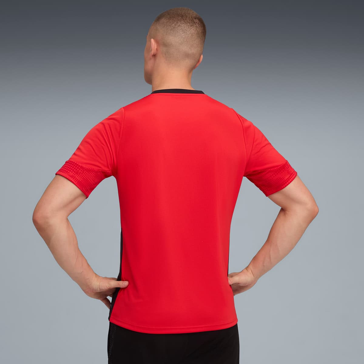 PUMA AC Milan trainingsshirt voor Heren, Zwart/Rood, Maat S thumbnail 3