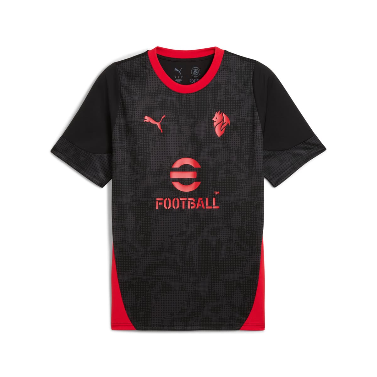 PUMA AC Milan trainingsshirt voor Heren, Zwart/Rood, Maat S